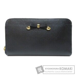 Prada Saffiano Leather Long Wallet Zip Around